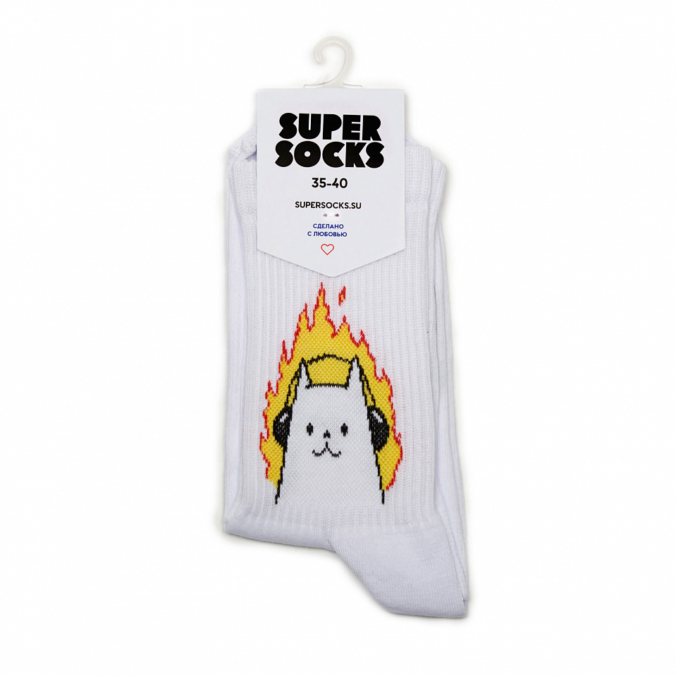 Носки SUPER SOCKS «Котик в наушниках»