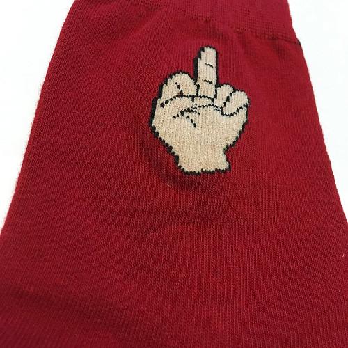 Носки «Фак средний палец» красные