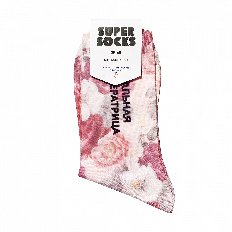 Носки SUPER SOCKS «Шальная императрица» с цветами
