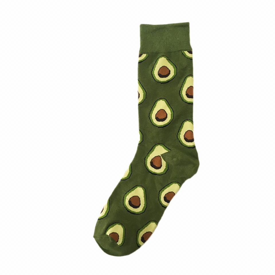 Носки «Авокадо с косточкой» зеленые