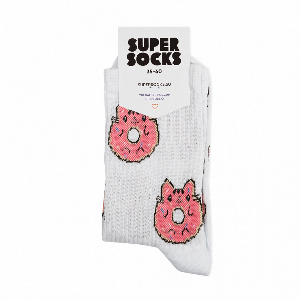 Носки SUPER SOCKS «Котик-пончик»