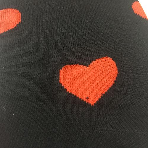 Носки «С сердечками» черные